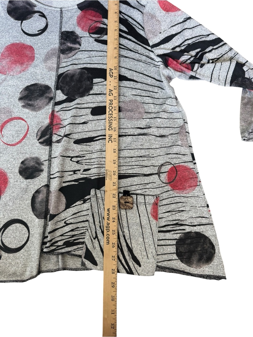 Jess & Jane Abstract Art Tunic Top 1X Boho Oversized Lightweight USA - Picture 6 of 7